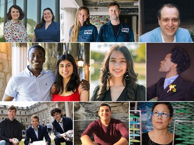 (Top) Leila Strickland, Michelle Egger, Toby Kiers, Colin Averill, J. Richard Gott (Middle) Leslie Jones-Dove, Devshi Mehrotra, Prisha Shroff, Ik&eacute; Ud&eacute; (Bottom) Tim Farrelly, Omar Salem, David Deneher, Victor A. Lopez-Carmen, Doris Sung