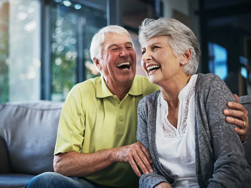 Elderly Couple Laughing