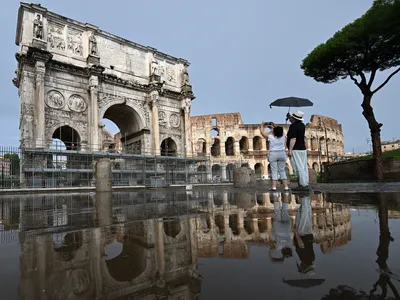 Pieces of the Arch of Constantine came loose during a thunderstorm on September 3.