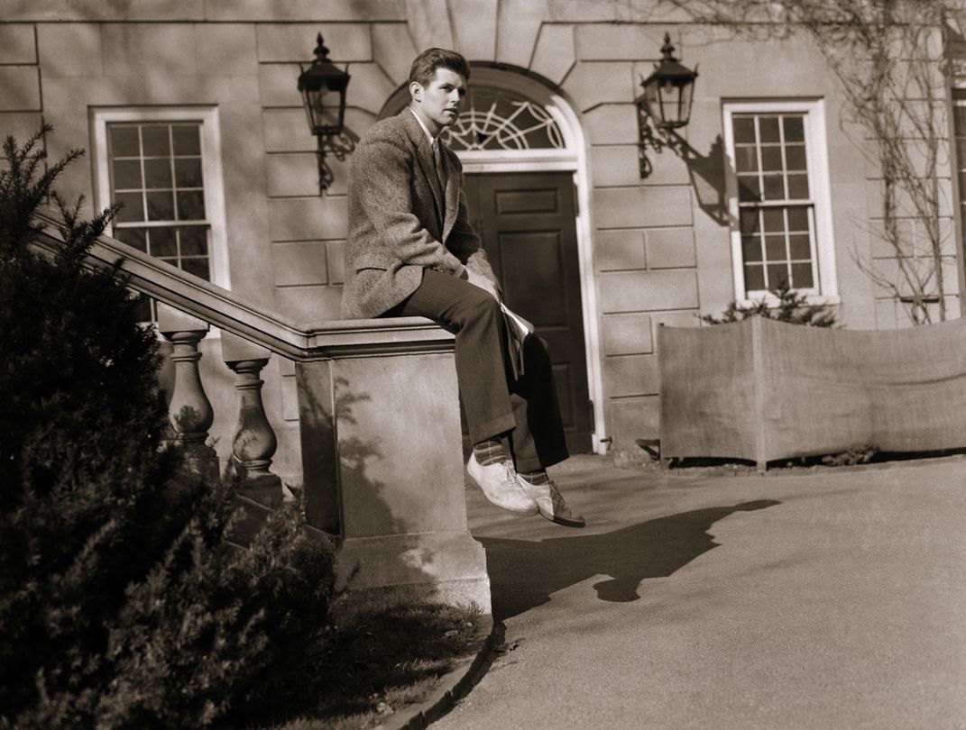 Joe Jr. on the campus of Harvard University in 1938