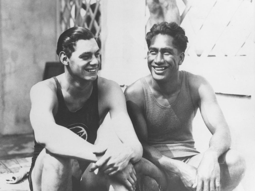 Johnny Weissmuller and Duke Kahanamoku