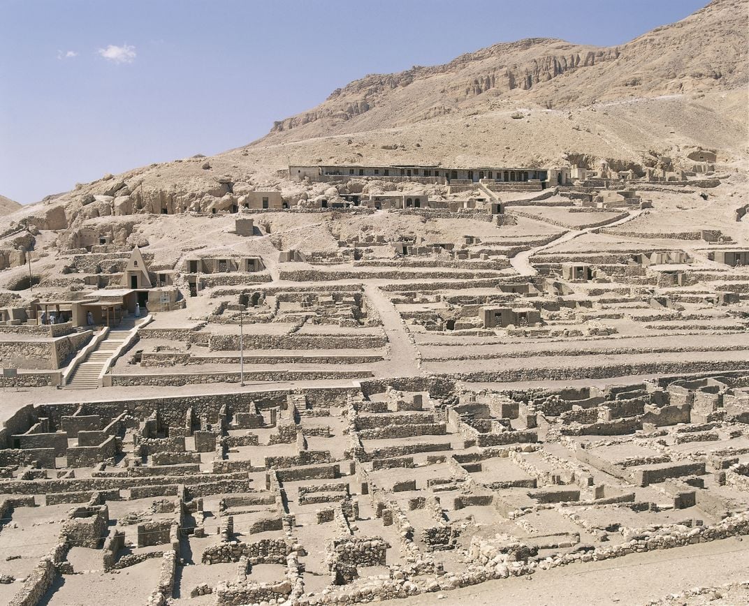 Ruins of Deir el-Medina, a village occupied by the workers who built the tombs in the Valley of the Kings