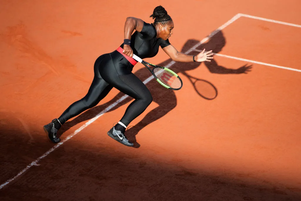 Serena Williams in her catsuit